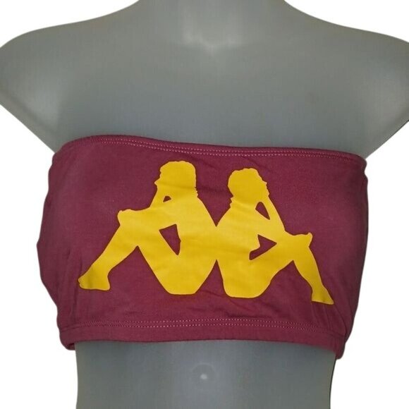 Kappa Logo Bandeau Crop Top - Picture 1 of 6